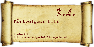 Körtvélyesi Lili névjegykártya