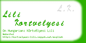 lili kortvelyesi business card