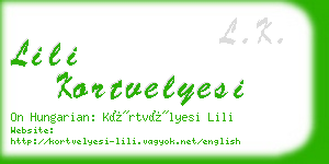 lili kortvelyesi business card